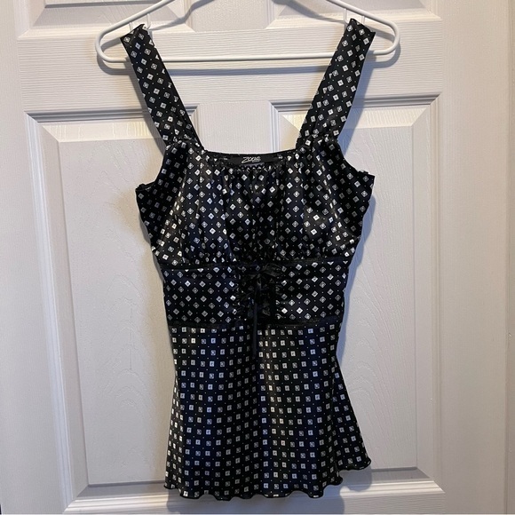 zone choc Tops - 3/25$💥 Y2K Zone Choc top cami tank Women Small lace black summer sleeveless